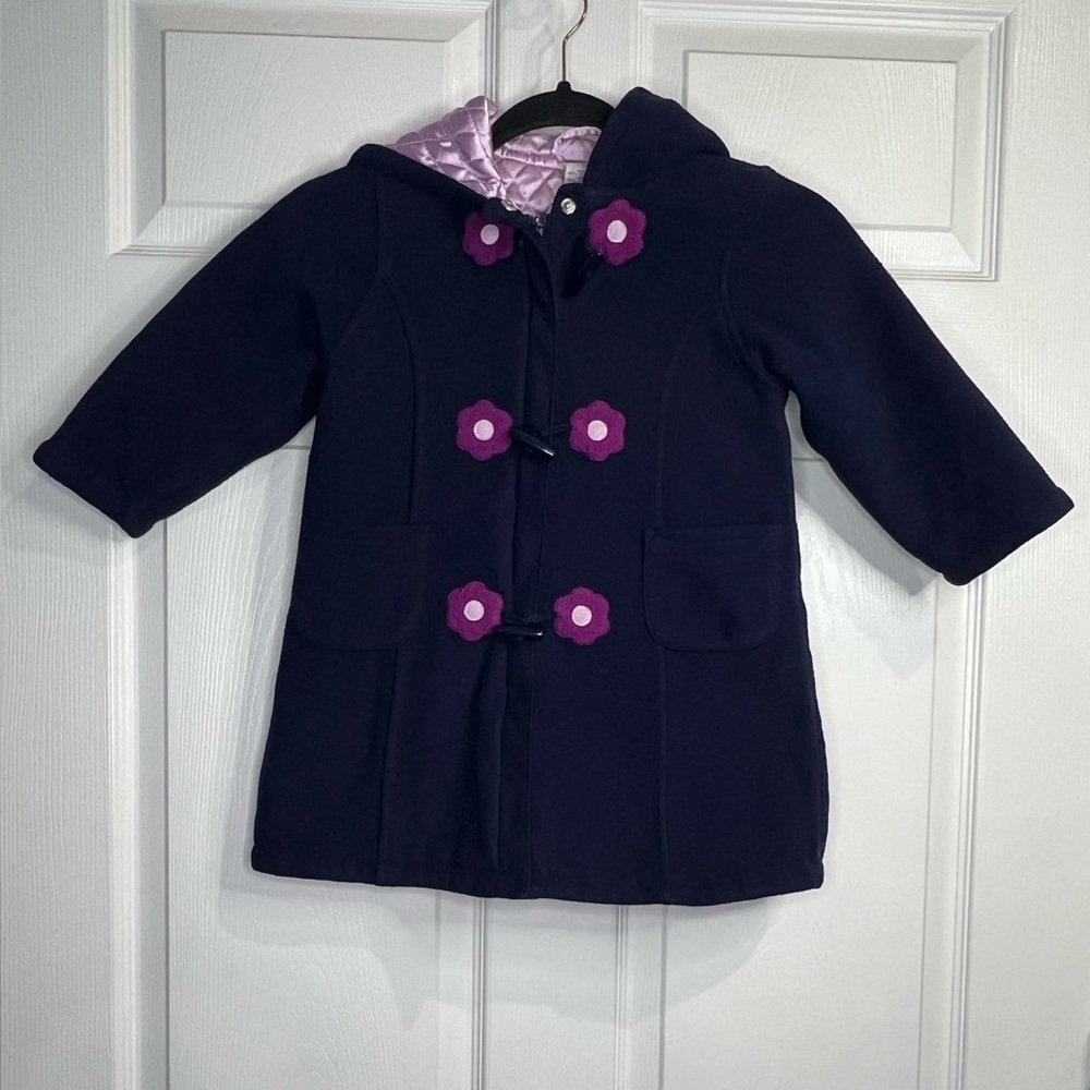Gymboree Girls Pink Pea Coat -Triple Button Front closure - Sz. medium (4 Years)